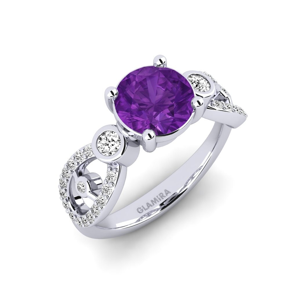 Amethyst Engagement Ring Fakisha - Round