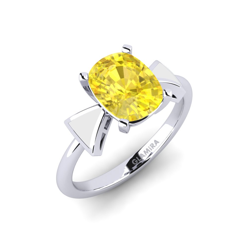 Yellow Sapphire Engagement Ring Fratina - Cushion