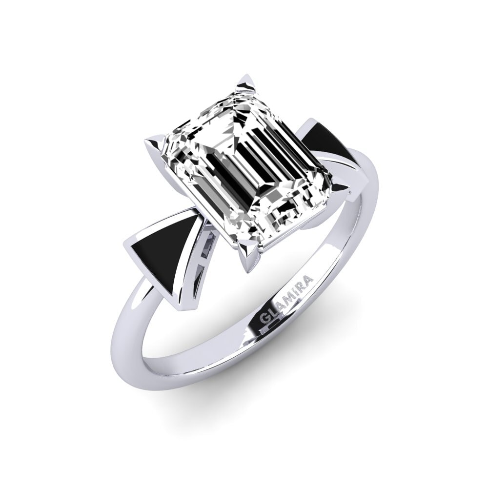 Moissanite Engagement Ring Fratina - Emerald