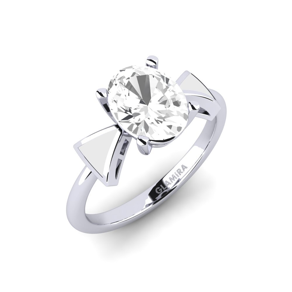 Weißer Saphir Verlobungsring Fratina - Oval