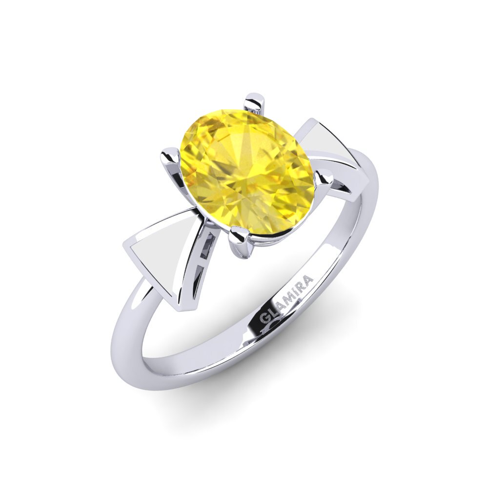 Yellow Sapphire Engagement Ring Fratina - Oval