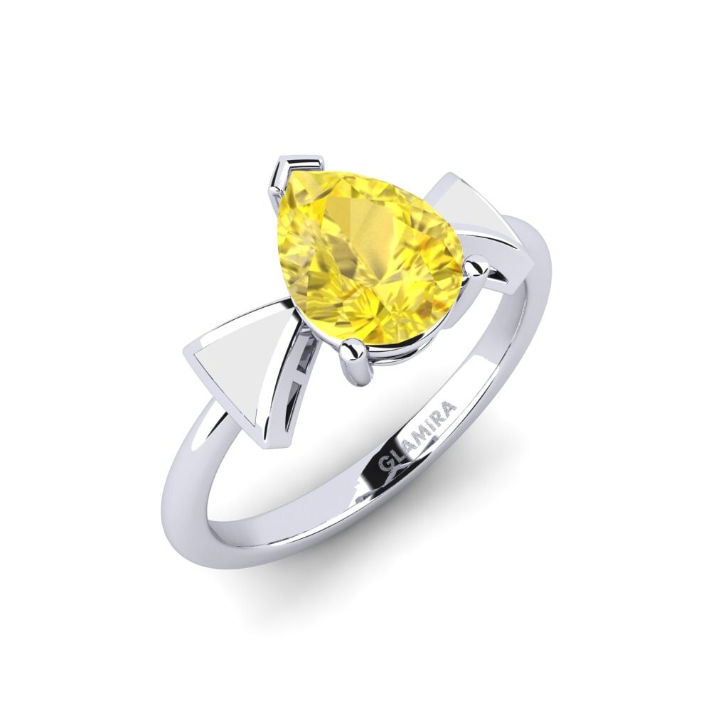 Yellow Sapphire Engagement Ring Fratina - Pear