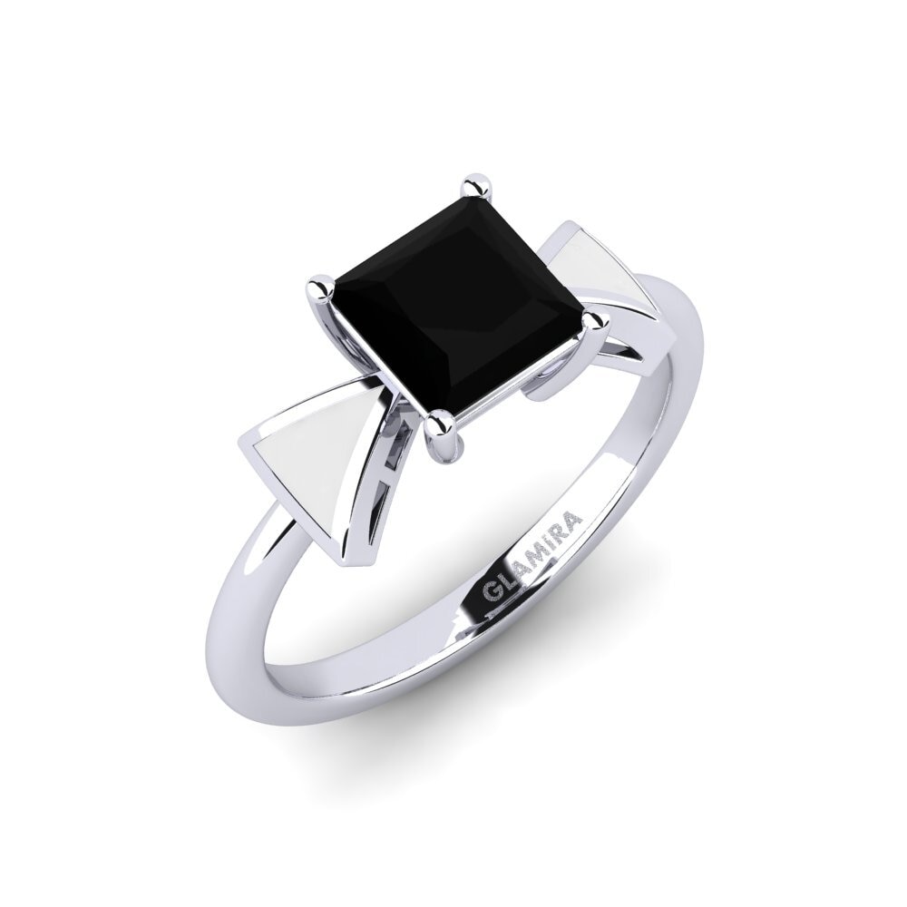 Schwarzer Onyx Verlobungsring Fratina - Princess