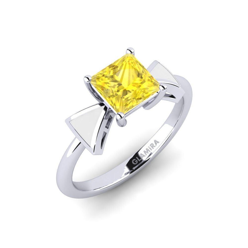 Yellow Sapphire Engagement Ring Fratina - Princess