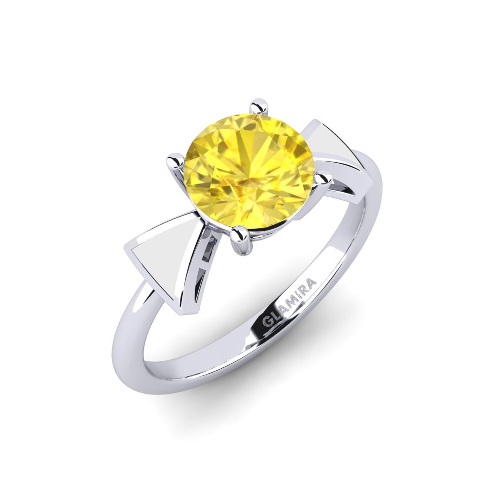 Yellow Sapphire Engagement Ring Fratina - Round