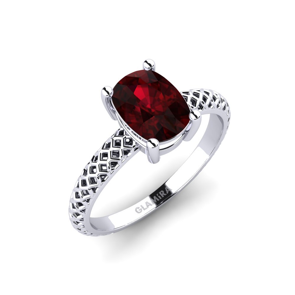 Grenat Bague de fiançailles Weliach Cushion