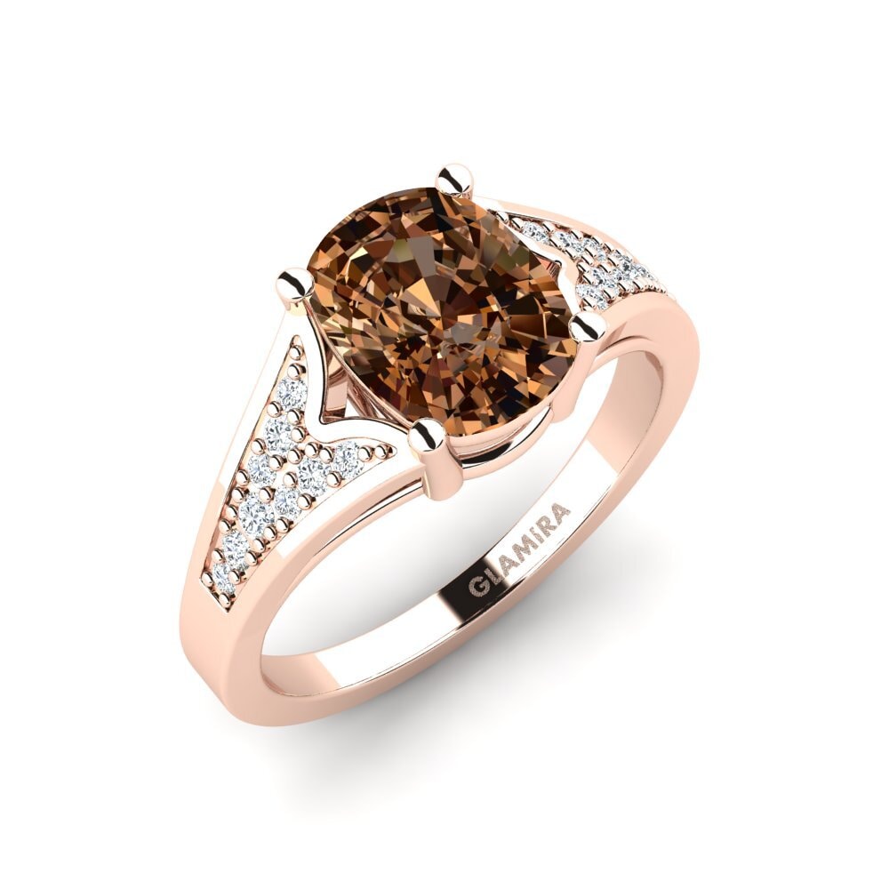 Cushion Brown Diamond Engagement Ring Larboad - Cushion