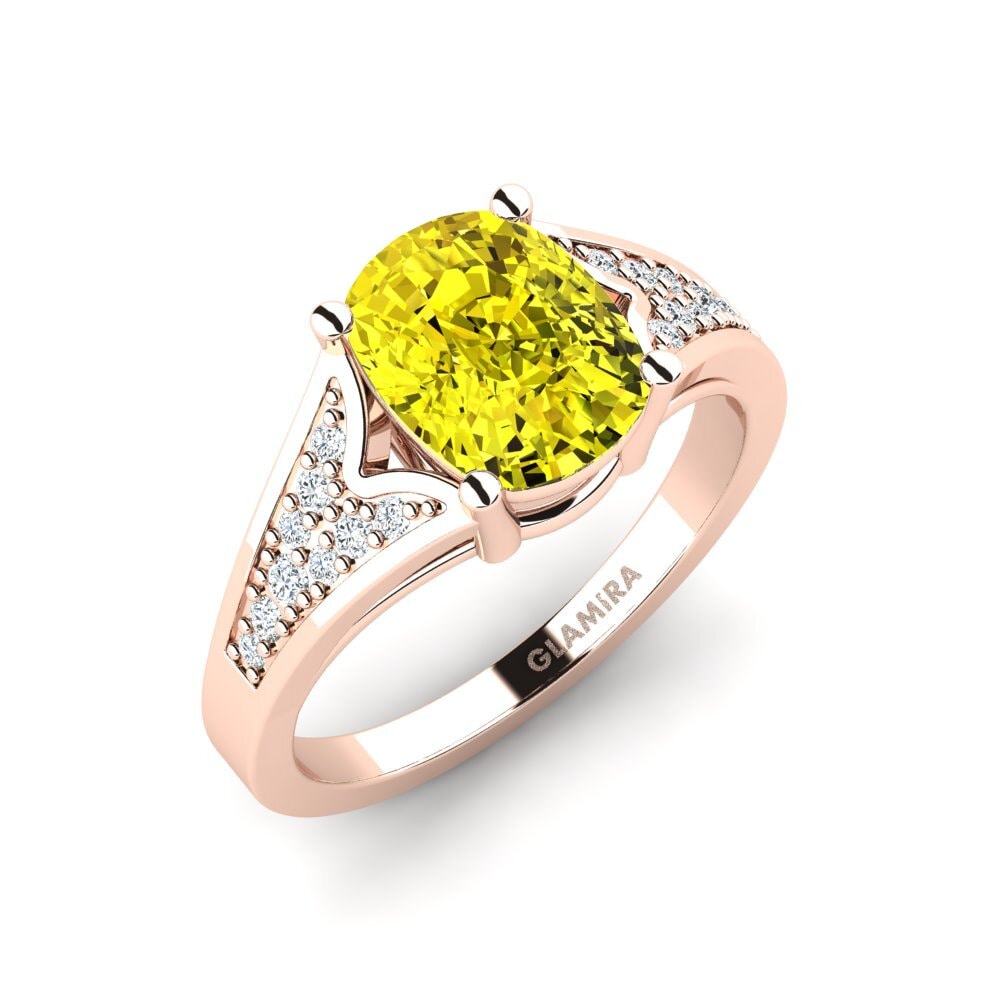 Cushion Yellow Diamond Engagement Ring Larboad - Cushion