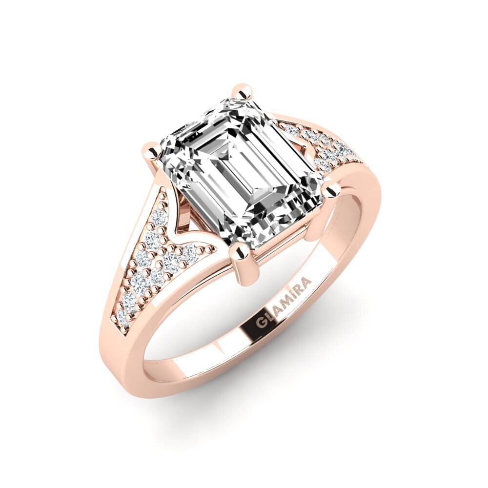 Moissanite Engagement Ring Larboad - Emerald