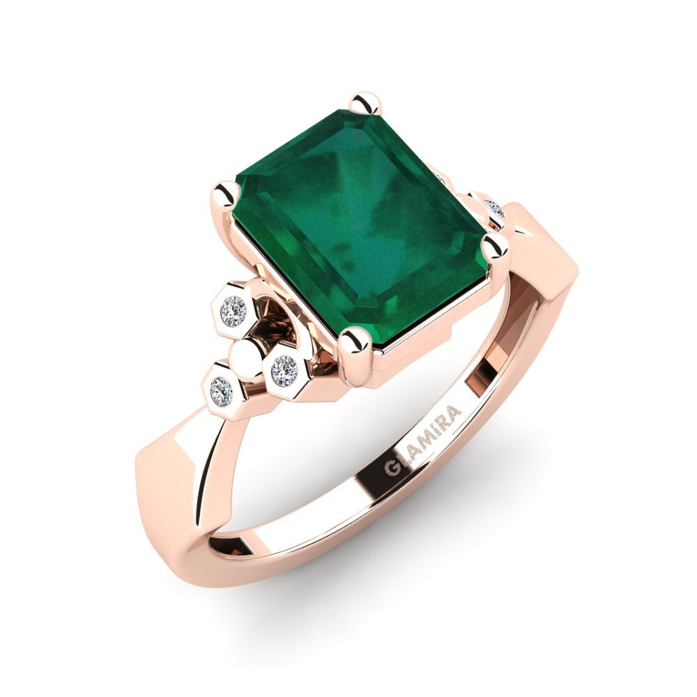Émeraude Bague de fiançailles Neties - Emerald