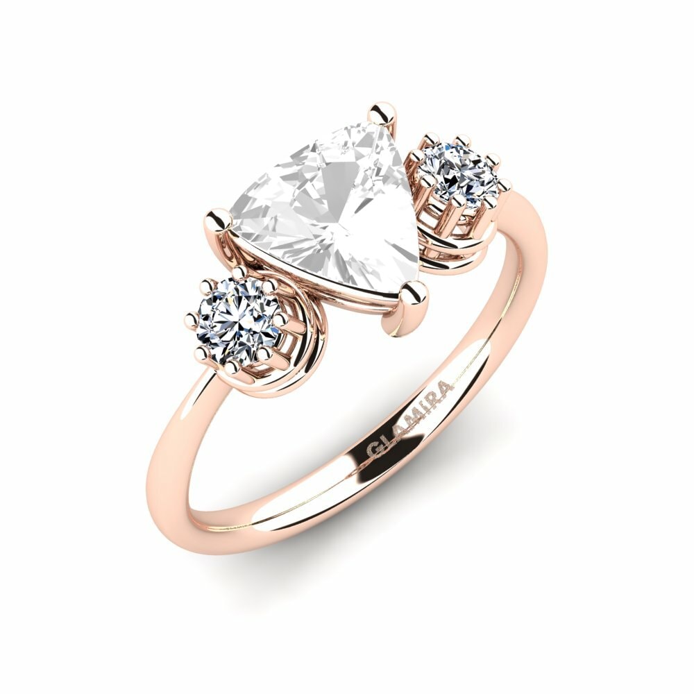 White Topaz Engagement Ring Nystat - Trillion