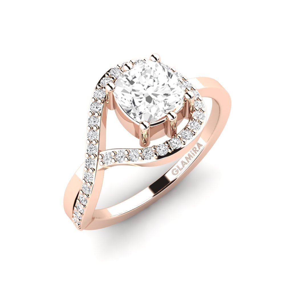 Cushion White sapphire Engagement Ring Peytonvf - Cushion