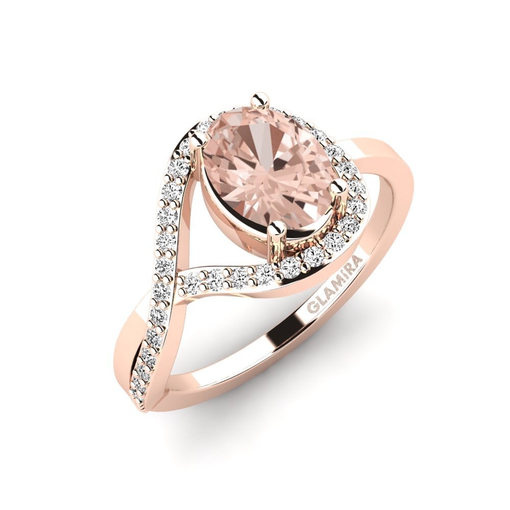 Morganite Engagement Ring Peytonvf - Oval