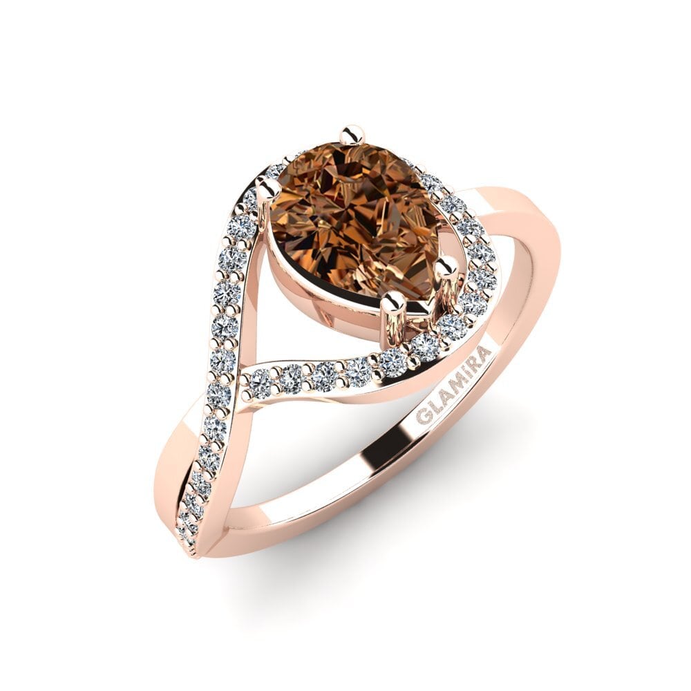 Pear Brown Diamond Engagement Ring Peytonvf - Pear