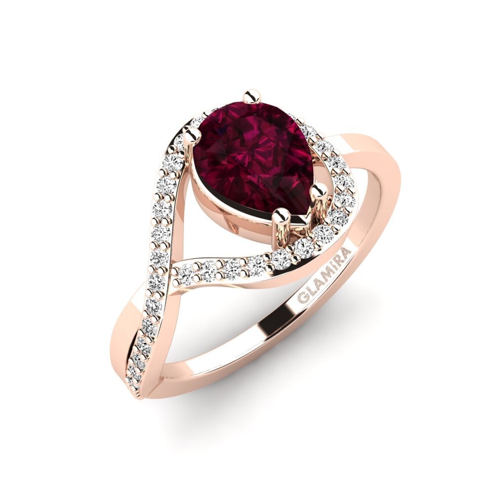 Pear Rhodolite Garnet Engagement Ring Peytonvf - Pear