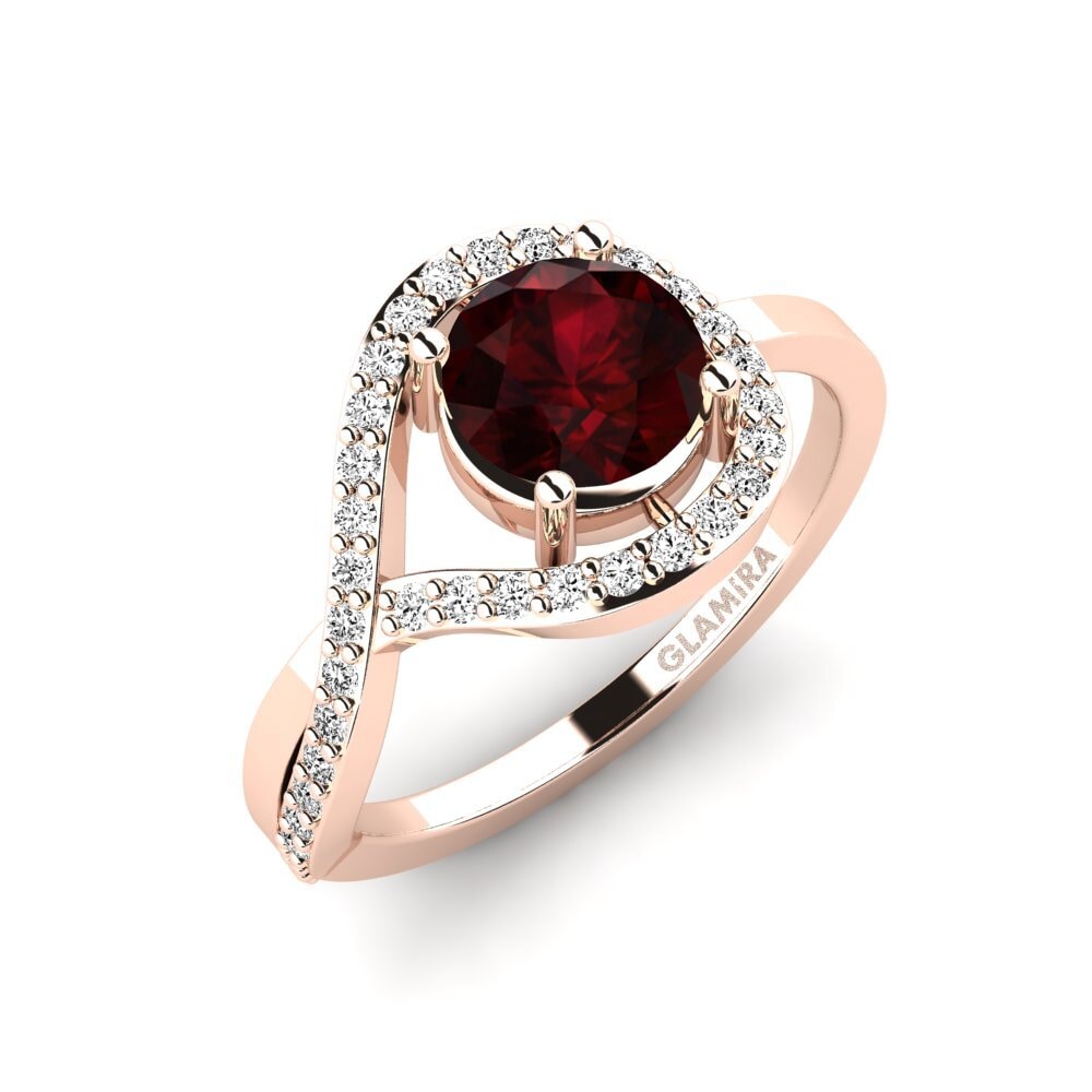 Garnet Engagement Ring Peytonvf - Round