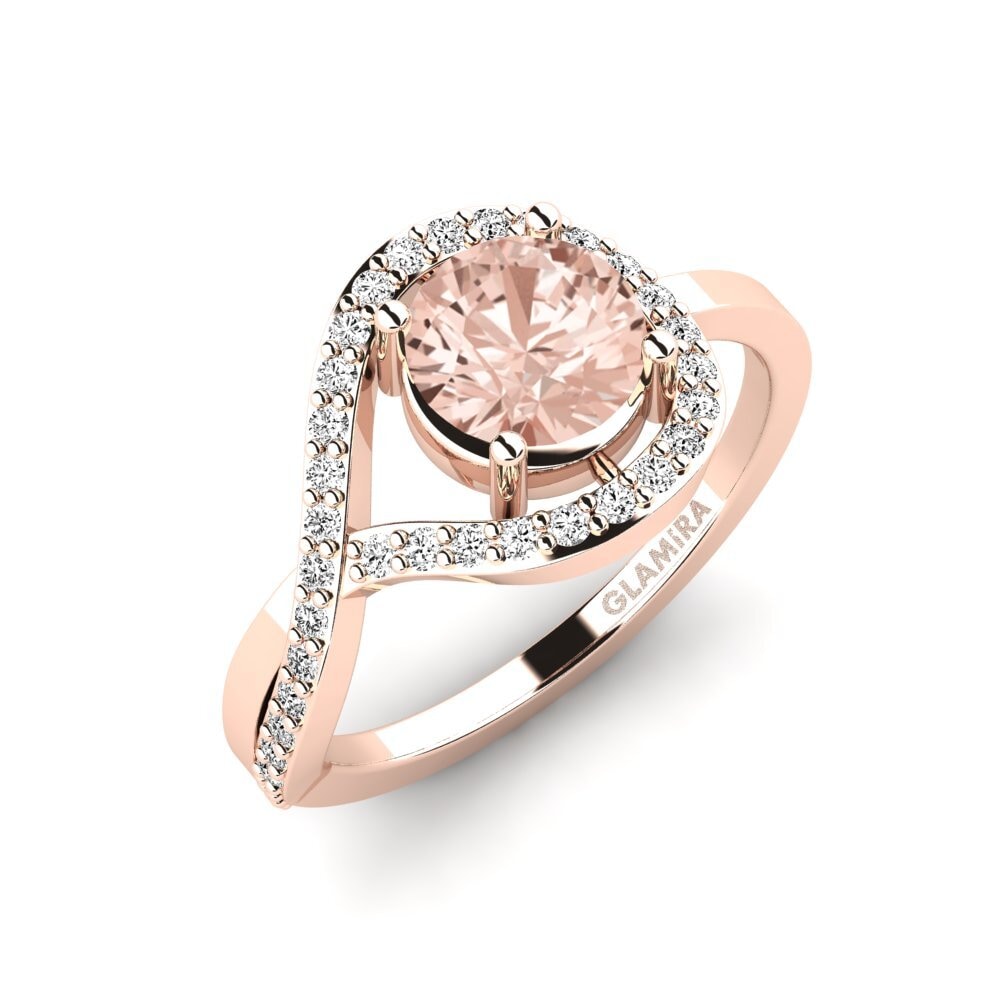 Morganite Engagement Ring Peytonvf - Round