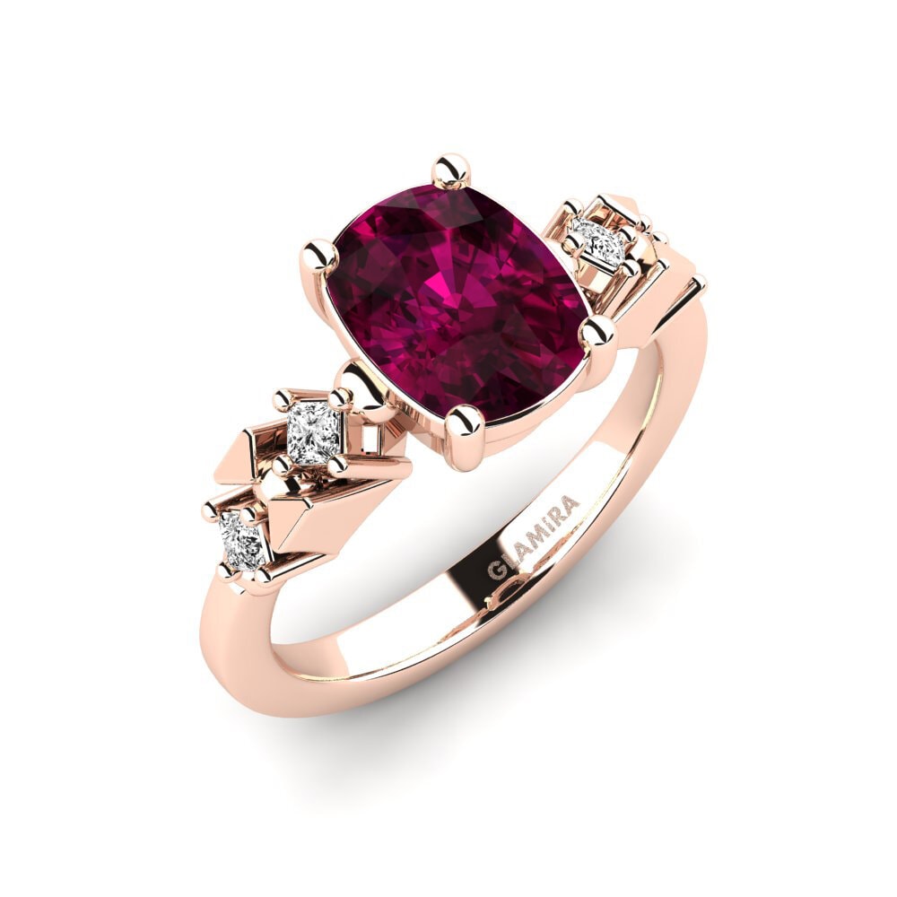 Cushion Rhodolite Garnet Engagement Ring Sevipa - Cushion