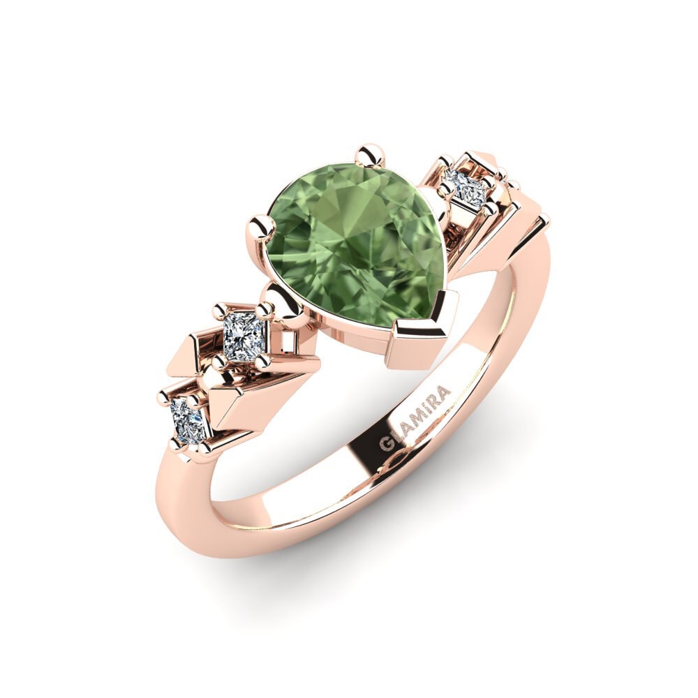 Green Sapphire Engagement Ring Sevipa - Pear