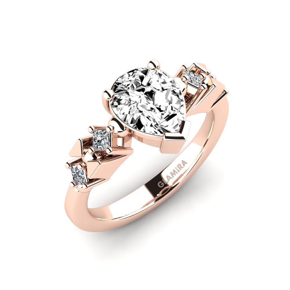 Pear Moissanite Engagement Ring Sevipa - Pear