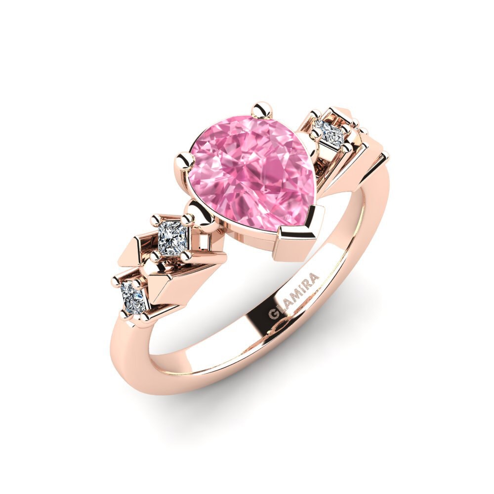 Pink Sapphire Engagement Ring Sevipa - Pear