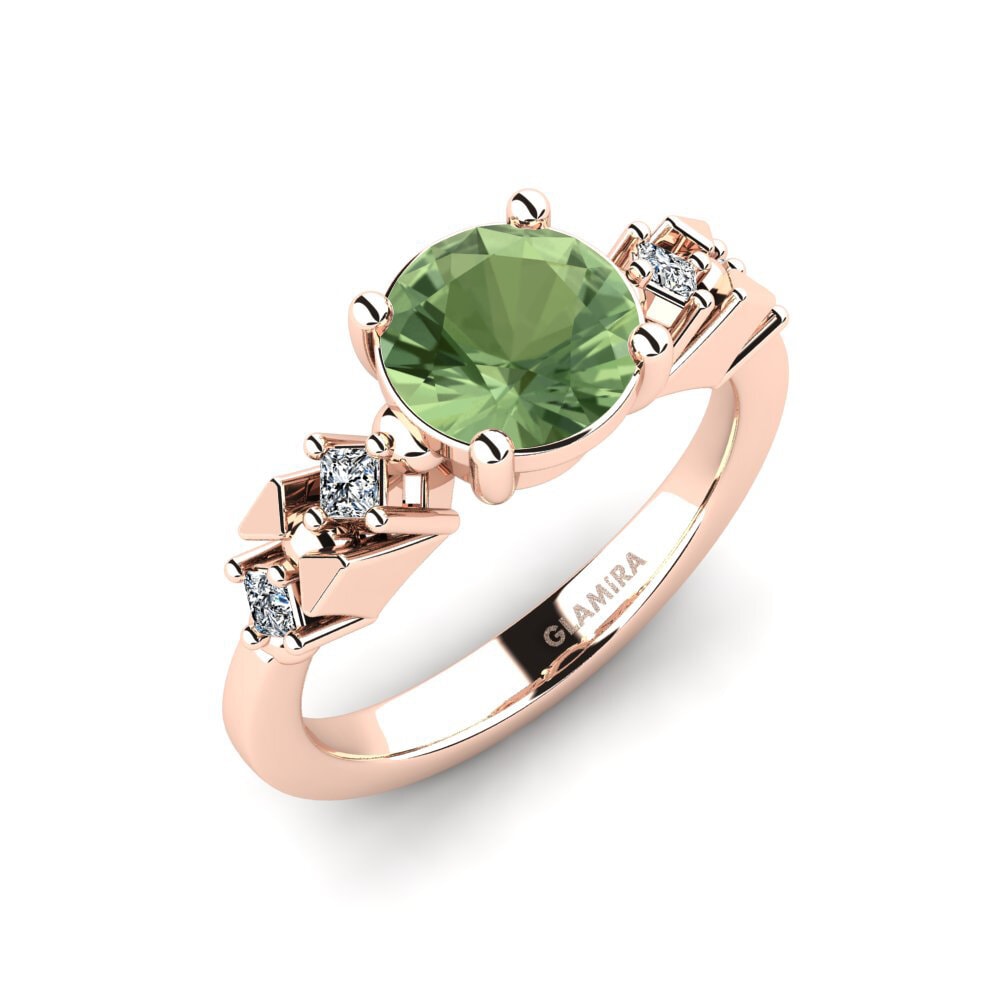 Zafiro Verde Anillo de compromiso Sevipa - Round
