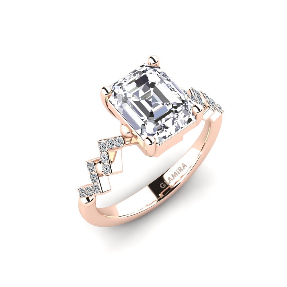 Emerald Cut Lab Grown Diamond Engagement Ring Wollega - Emerald