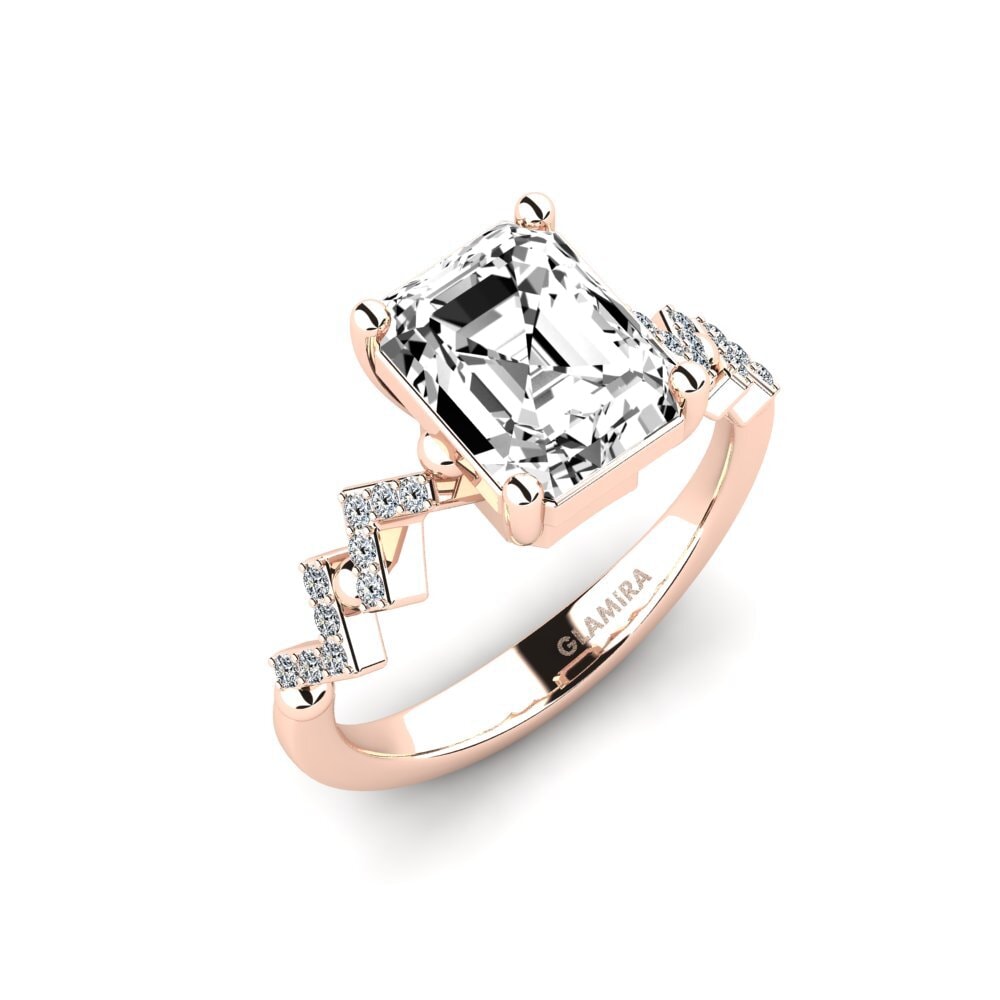 Moissanite Engagement Ring Wollega - Emerald