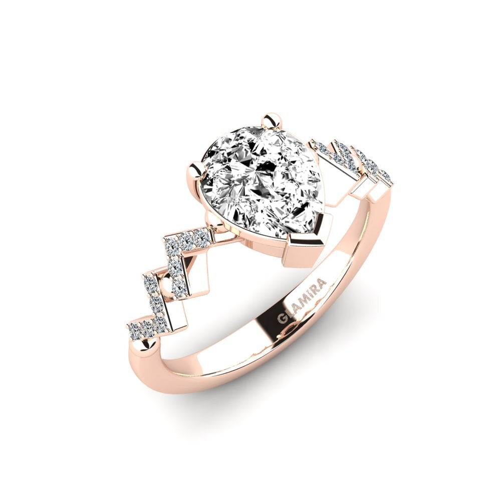 Pear Moissanite Engagement Ring Wollega - Pear