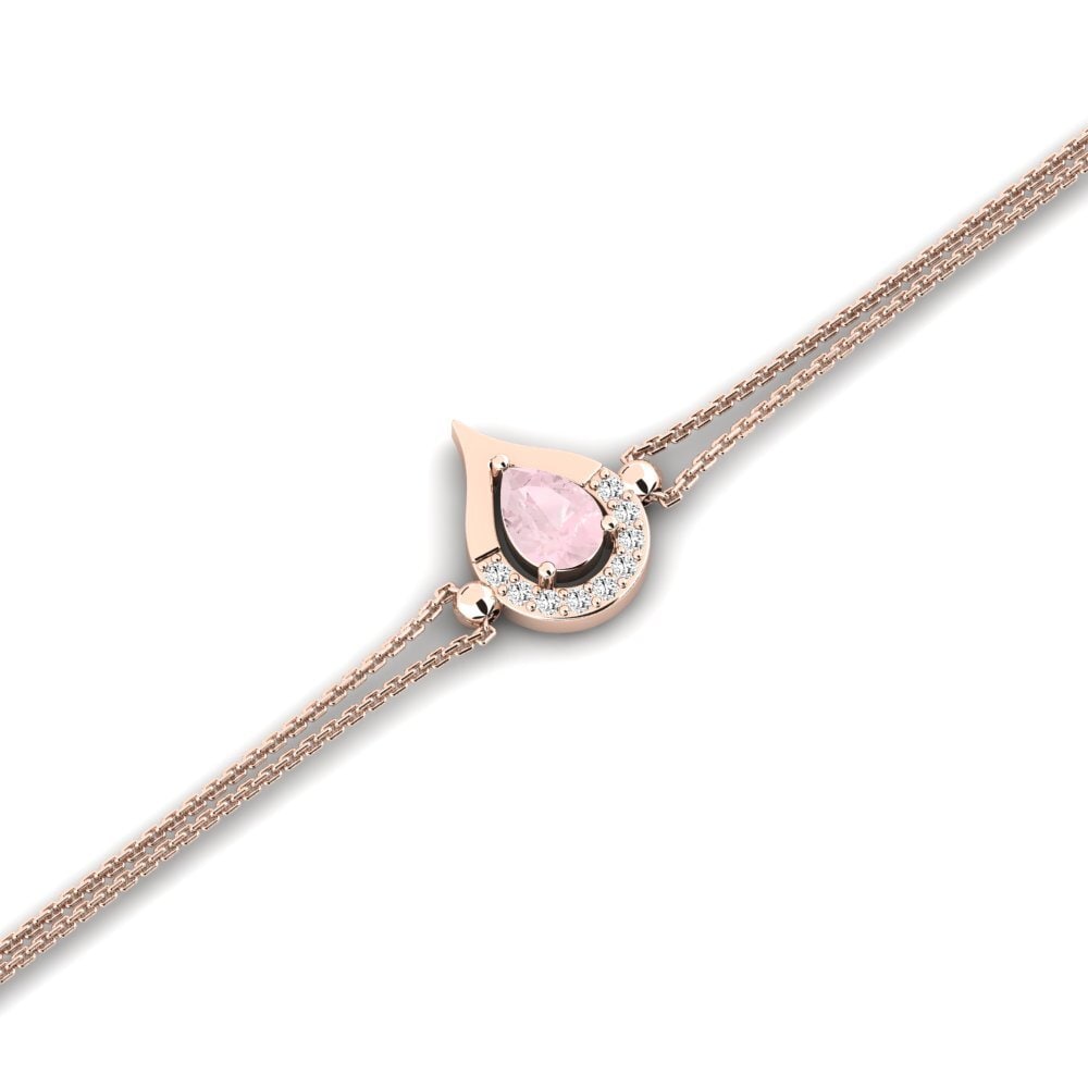 9ct Rose Gold Rose Quartz Women's Bracelet Barjols