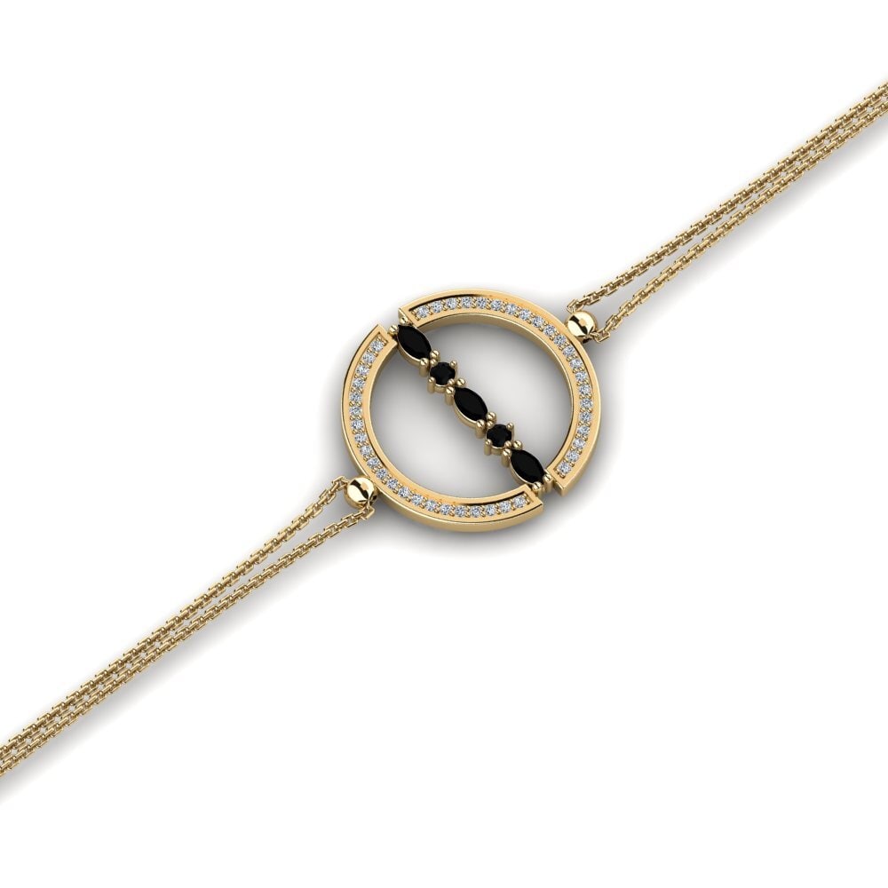 Mezclado Diamante Negro Pulsera de Mujer Fafnir