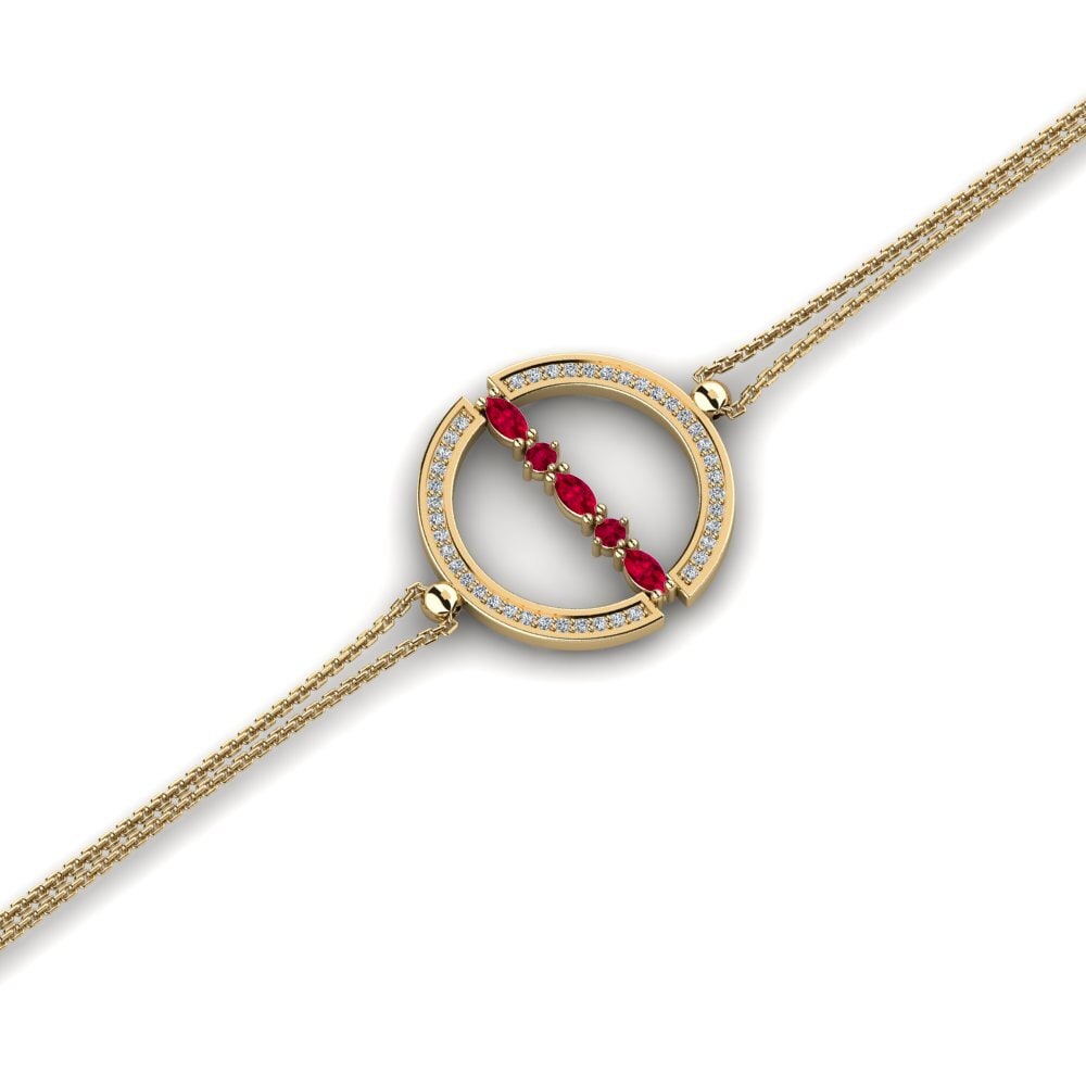 Gemischtes Rubin Damen armband Fafnir