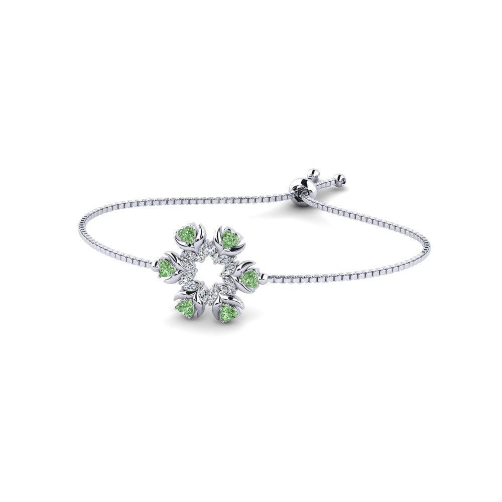 Paladio Diamante Verde Pulsera de Mujer Faussa