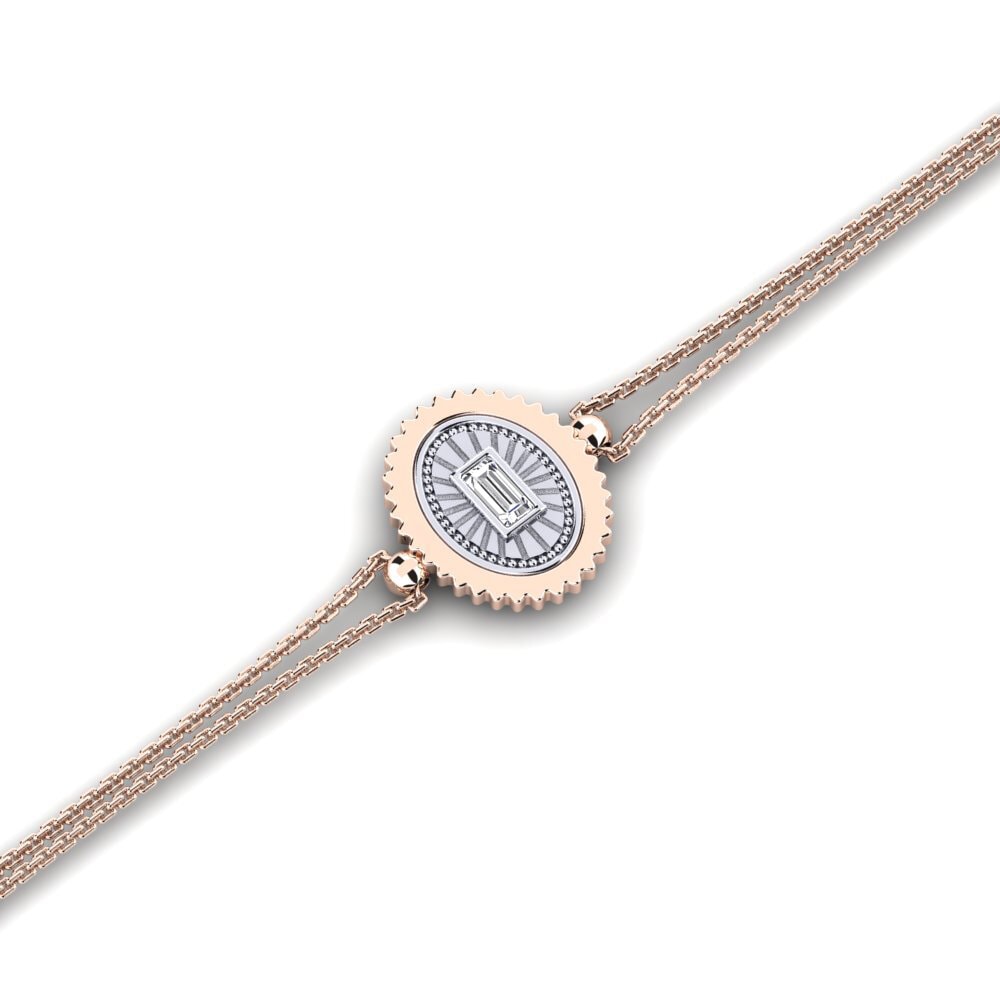 9ct Rose & White Gold Lab Grown Diamond Women's Bracelet Gauzy
