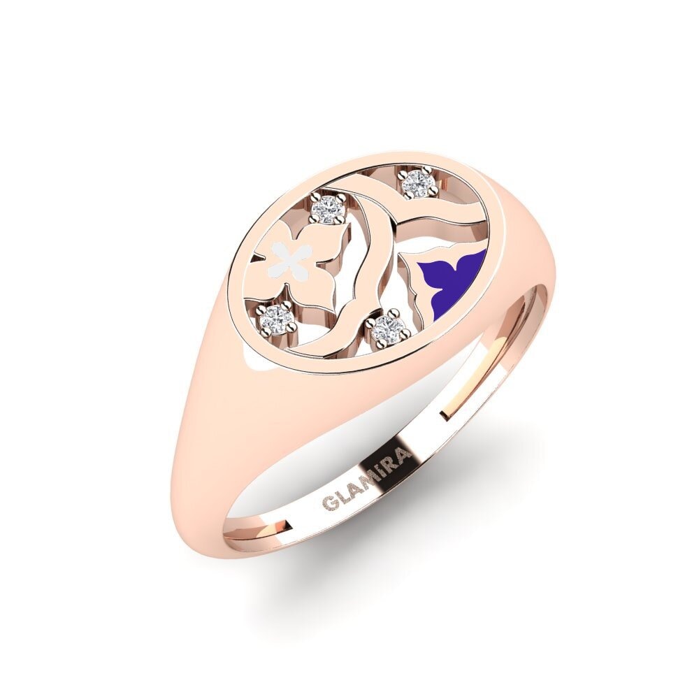 14K Rood Goud Laboratorium Gekweekte Diamant Ringen Philosophize