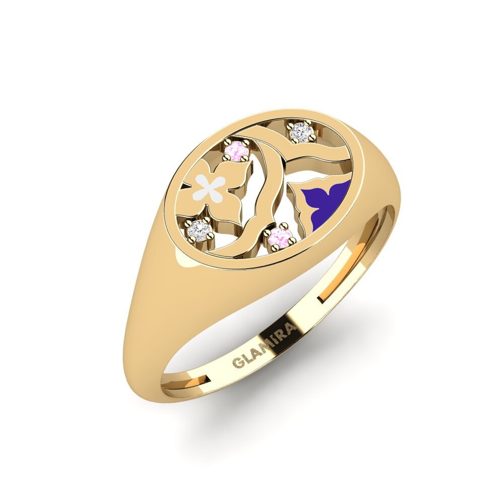 14K Geel Goud Roze Saffier Ringen Philosophize