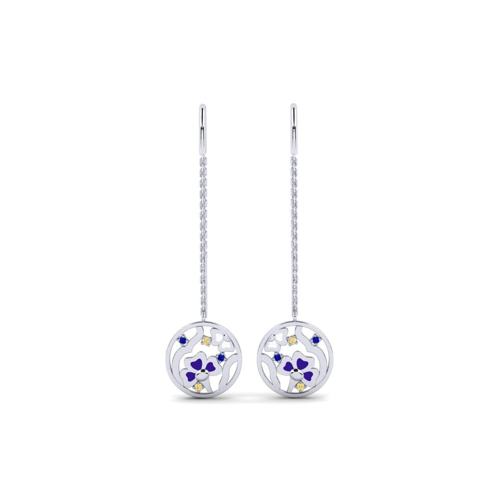 Ear Thread Yellow Diamond Earrings