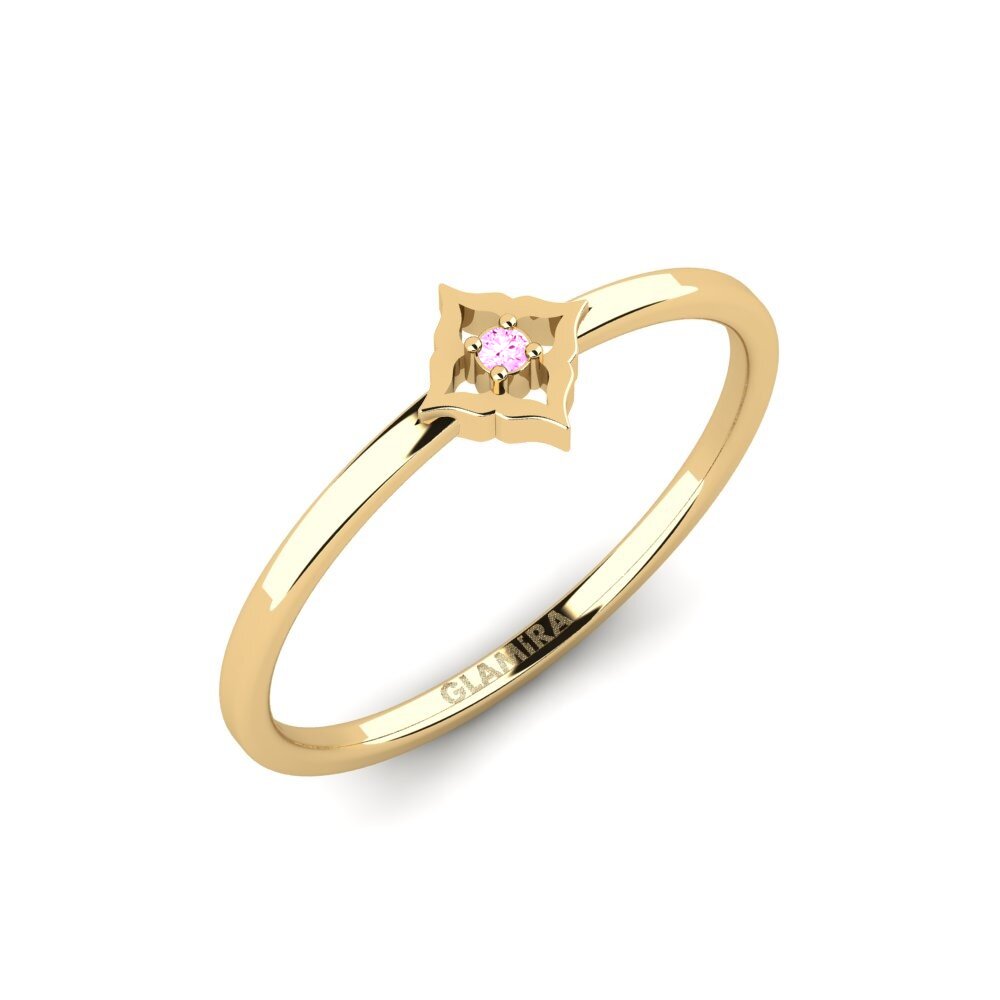 14K Geel Goud Roze Saffier Ringen Reactive
