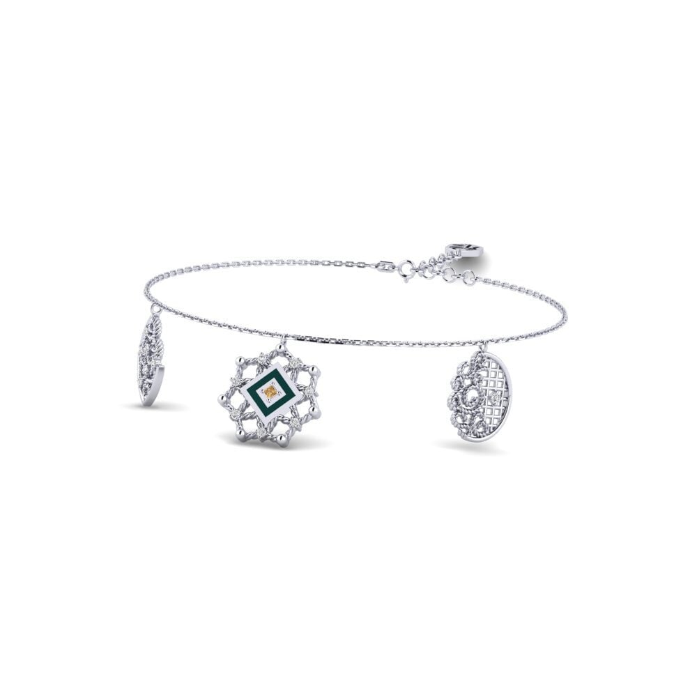 9k White Gold Brown Diamond Women's Bracelet Ruiru