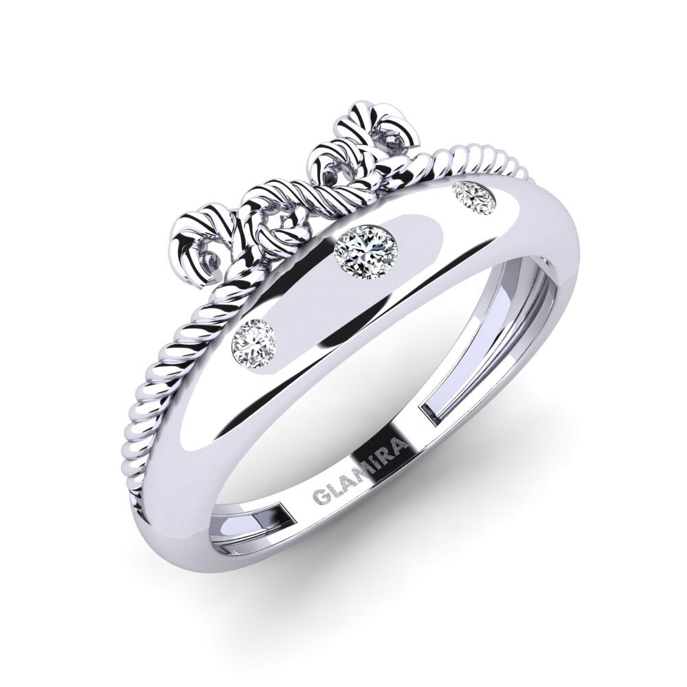 Sheelin Buy 0.07 Carat Round cut Zirconia 14ct White Gold GLAMIRA Ring Sheelin ...