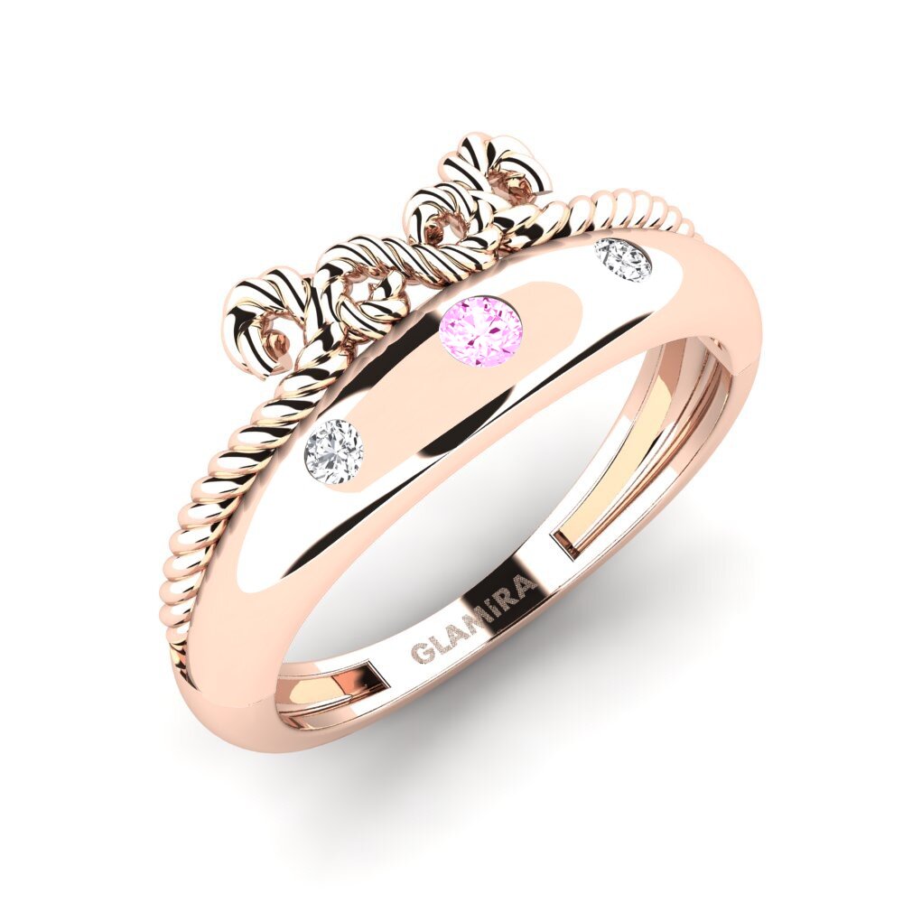 14K Rood Goud Roze Saffier Ringen Sheelin