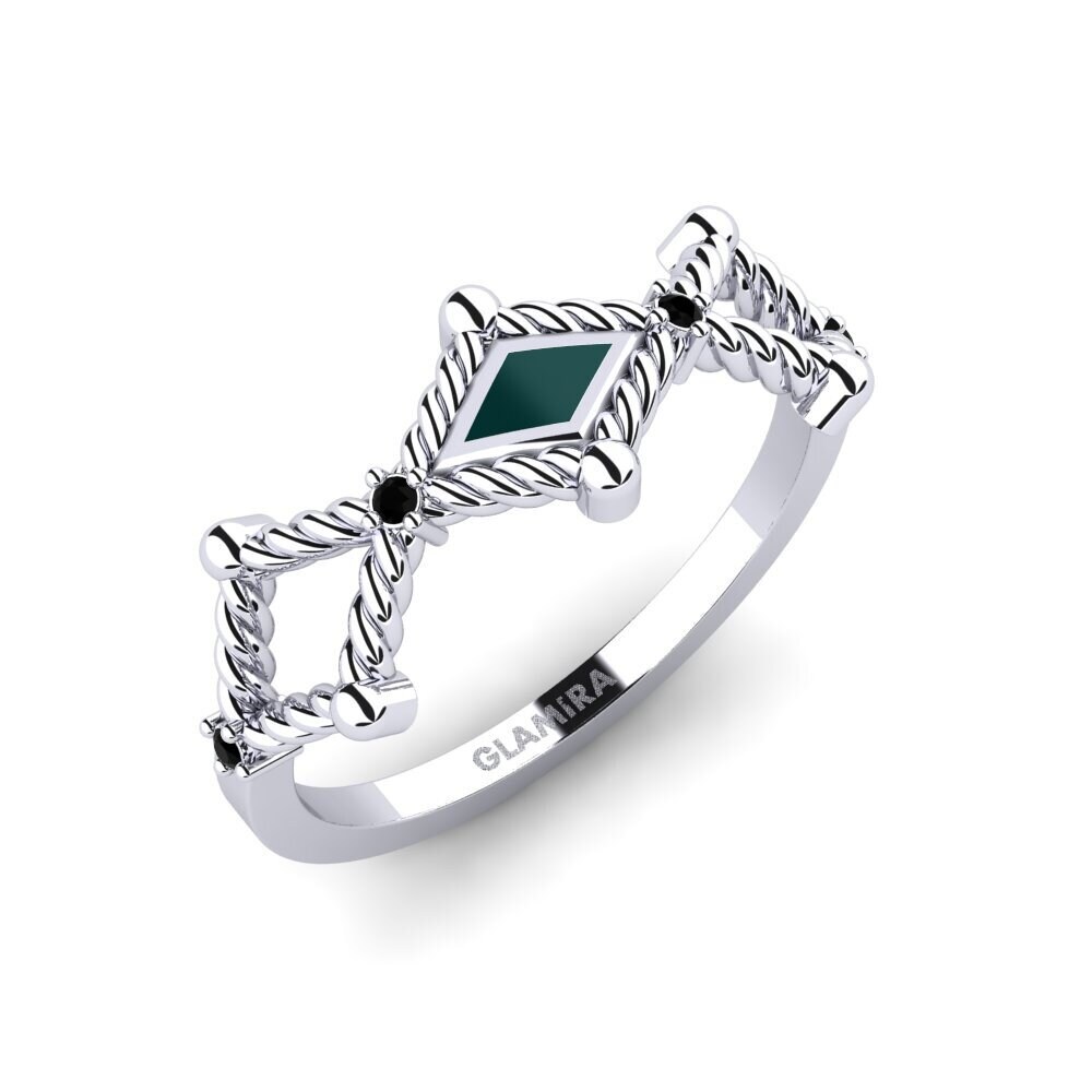 14K Wit Goud Zwarte Saffier Ringen Takama