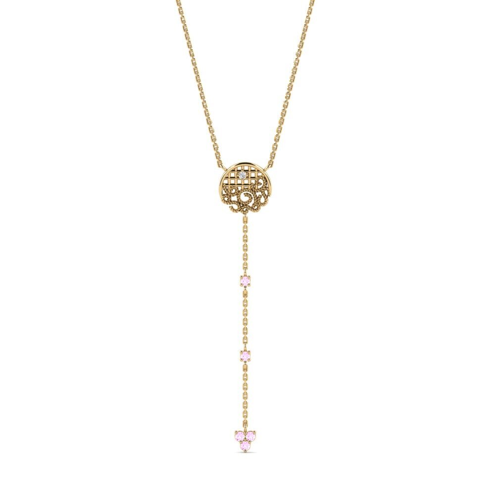 Pink Sapphire Women's Necklace Tanganika