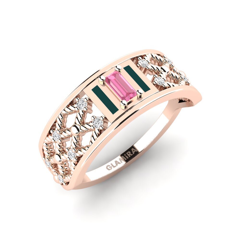 14K Rood Goud Roze Saffier Ringen Barra