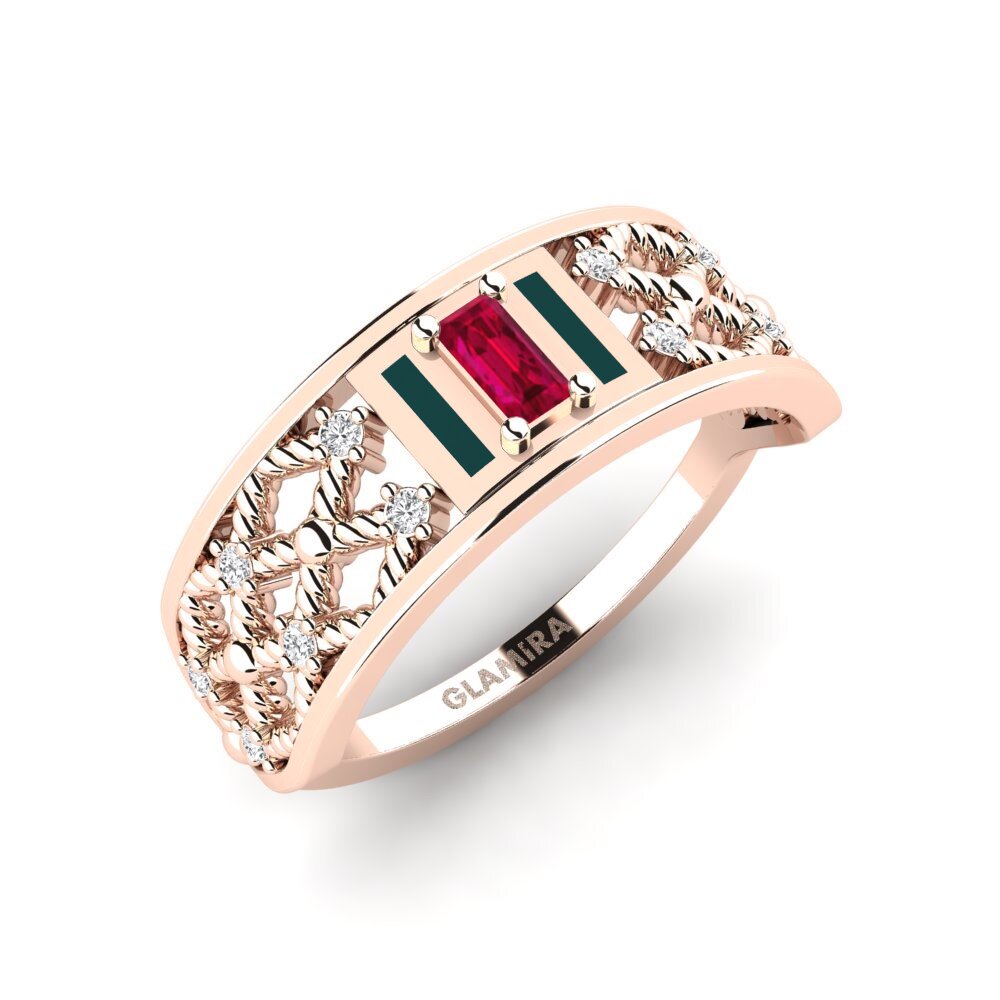 14K Rood Goud Robijn Ringen Barra