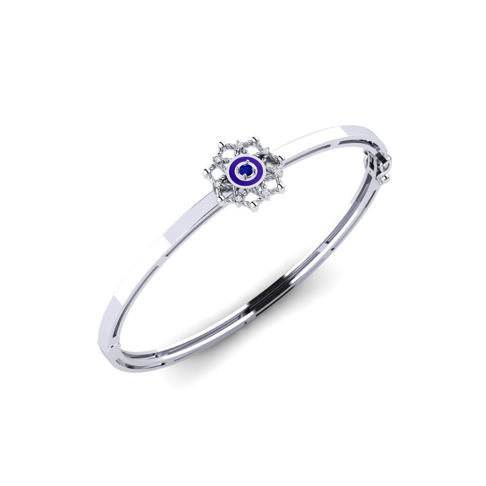 Or Blanc 585 Bracelet jonc femme Bartica