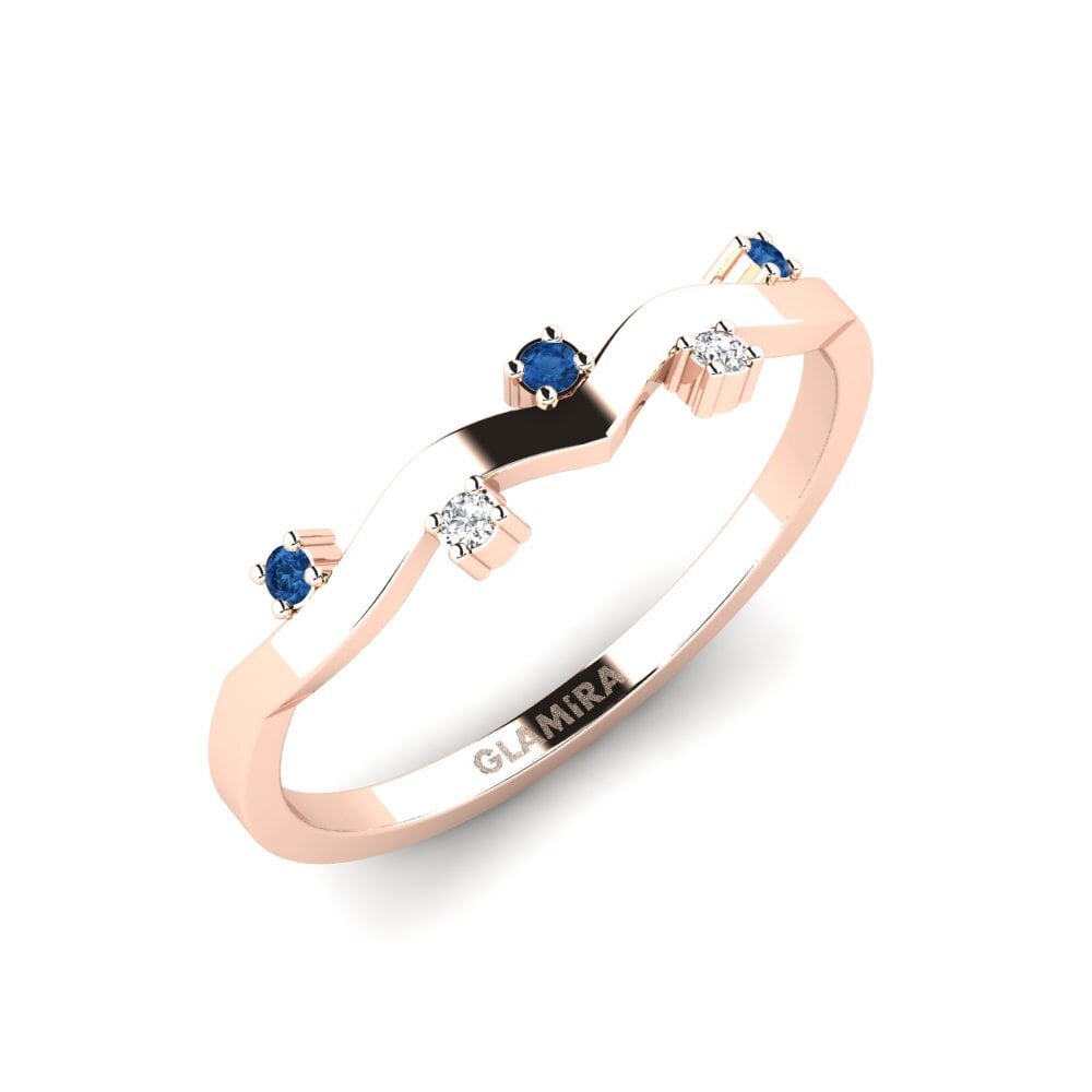 14K Rood Goud Donker Blauwe Zirkoon Ringen Empiricist