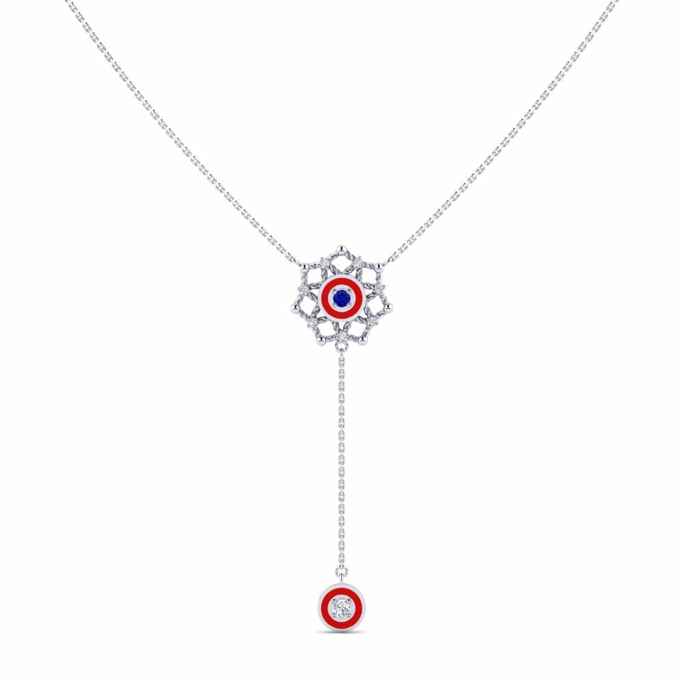 Bạc Đá Sapphire Dây chuyền nữ Enmore