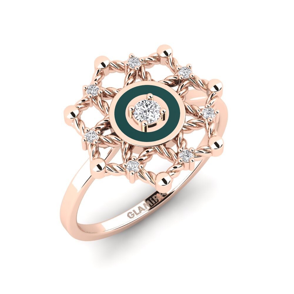 14K Rood Goud Laboratorium Gekweekte Diamant Ringen Farato