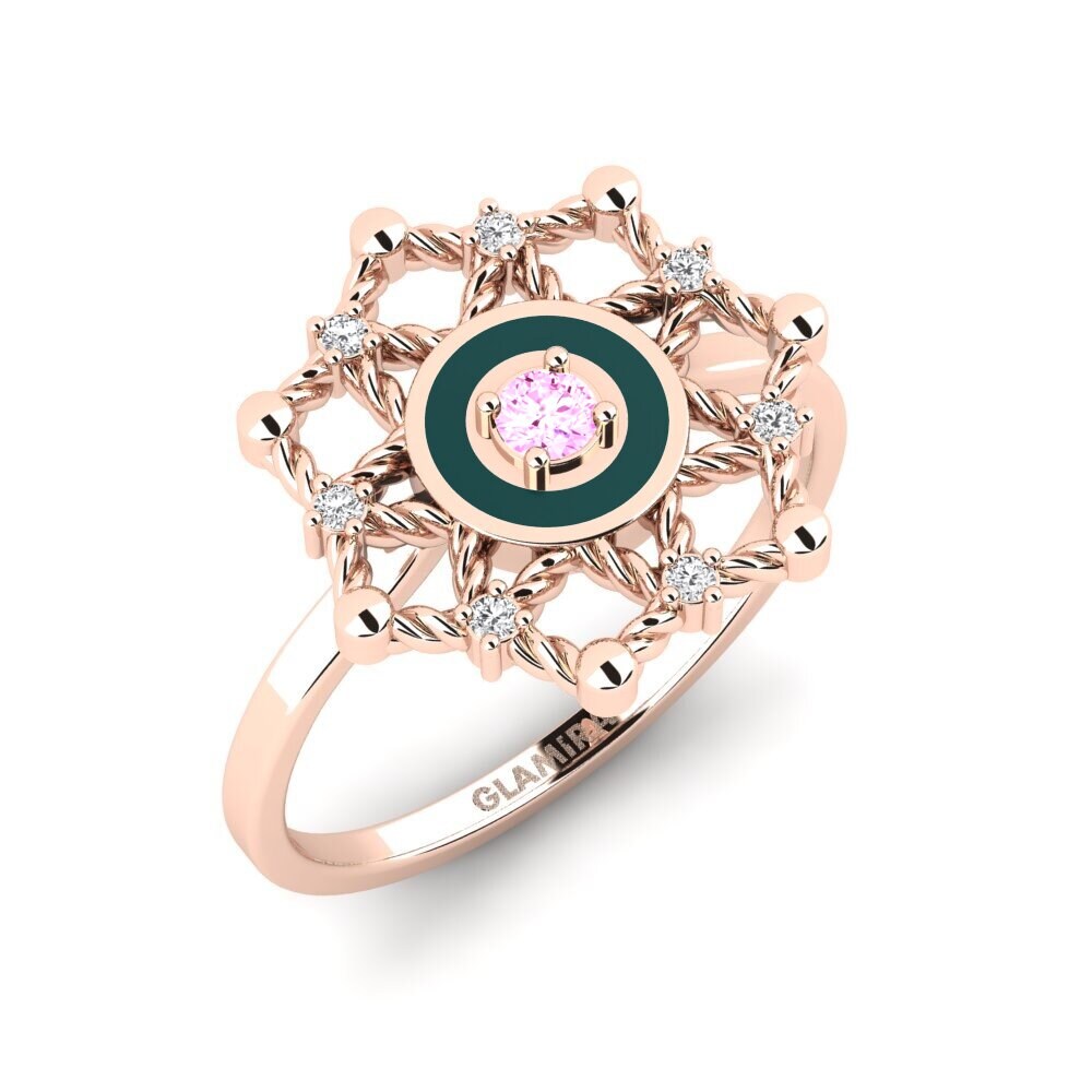 14K Rood Goud Roze Saffier Ringen Farato